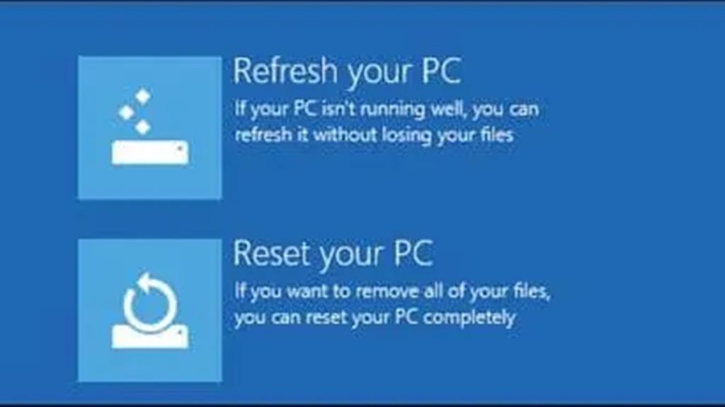 Fitur Refresh dan Reset pada Windows 10