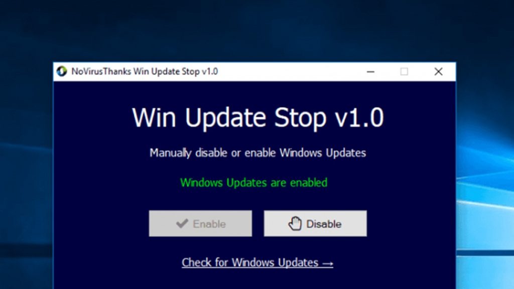 aplikasi Win Update Stop