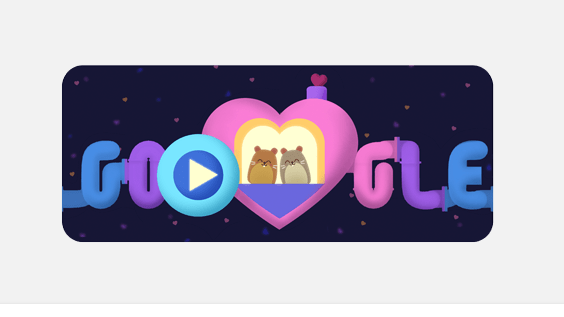 Google Doodle valentine