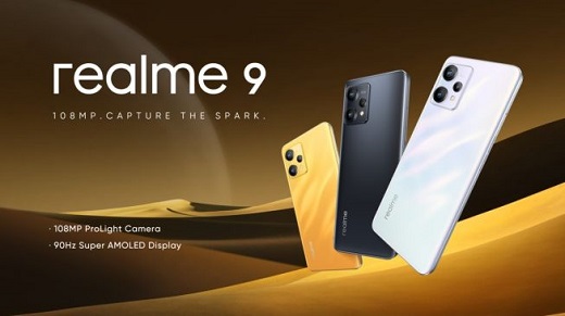 Ponsel Realme 9 4G Dengan Sensor Ponsel Terbaik