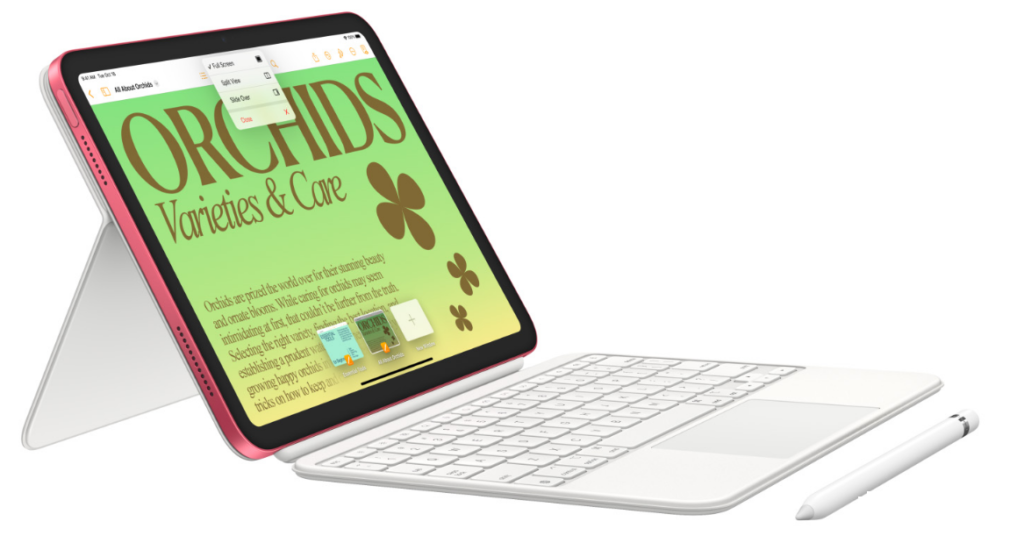 iPad 10 bisa digunakan dengan Smart Keyboard Folio dan Apple Pencil