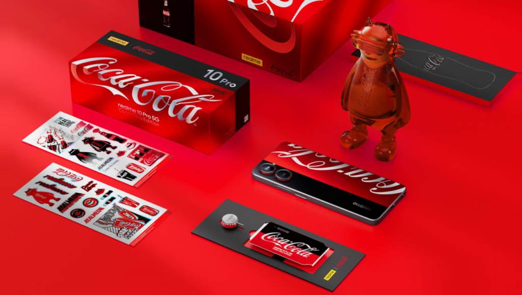 Isi kotak Realme 10 Pro 5G Coca Cola Edition