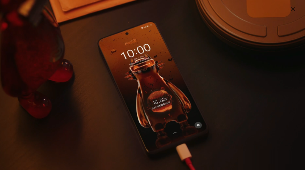 Lockscreen khusus Realme 10 Pro 5G Coca Cola Edition